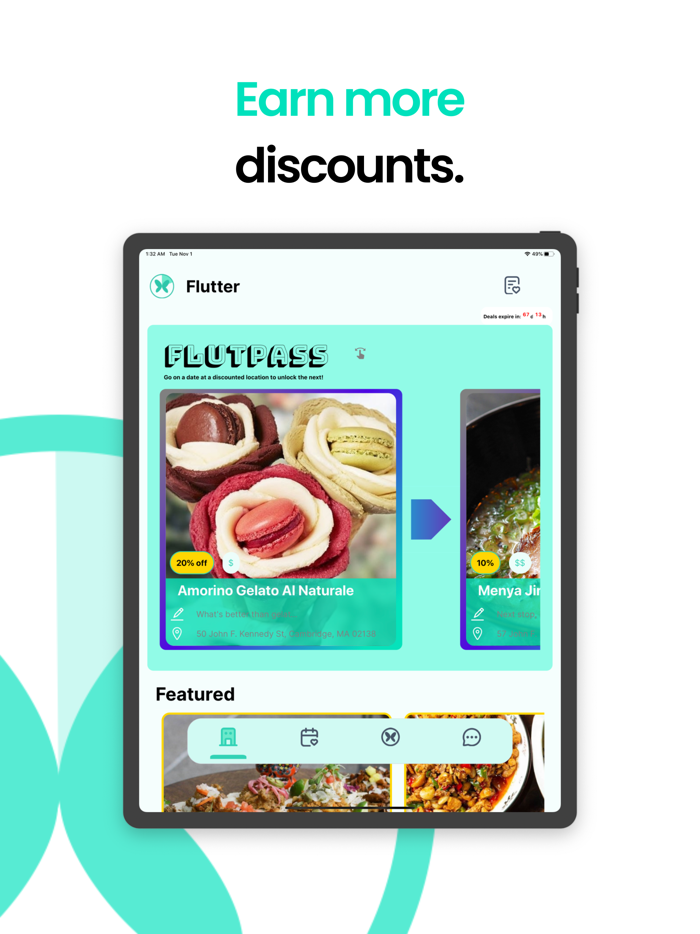 Flutter Dates and Discounts