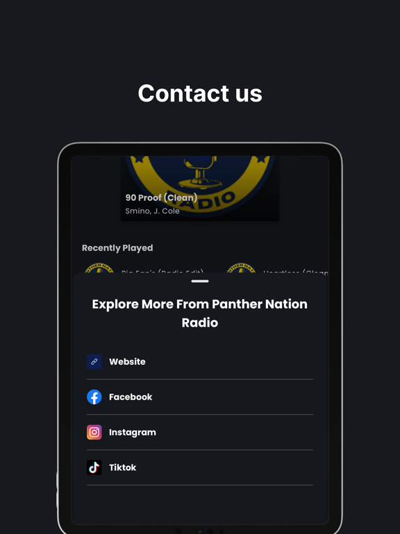 Panther Nation Radio iPad screenshot 3 - Music app