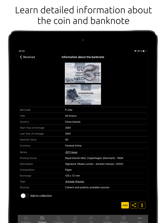 Maktun: Coin, Note Collection iPad screenshot 4 - Reference app