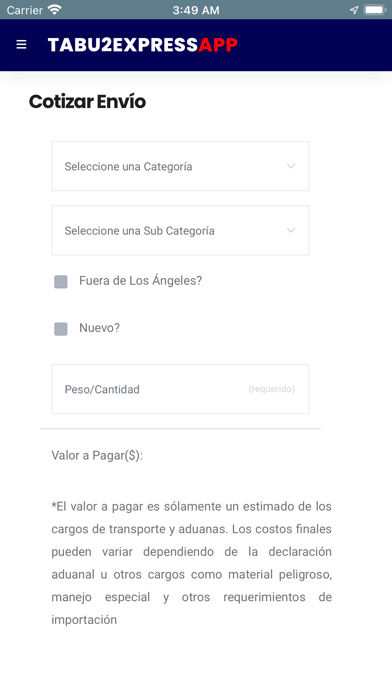 Tabu2Express Screenshot