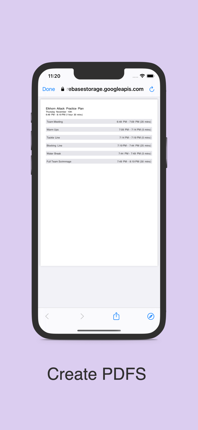 Sports Practice Plan