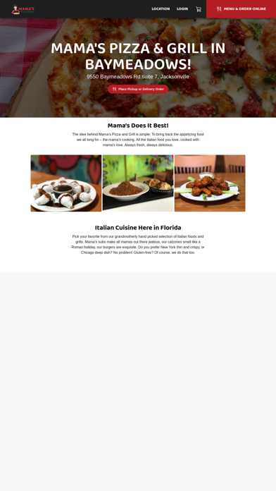 Mamas Pizza & Grill Baymeadows Screenshot