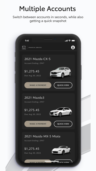 Mazda Financial Services Screenshot