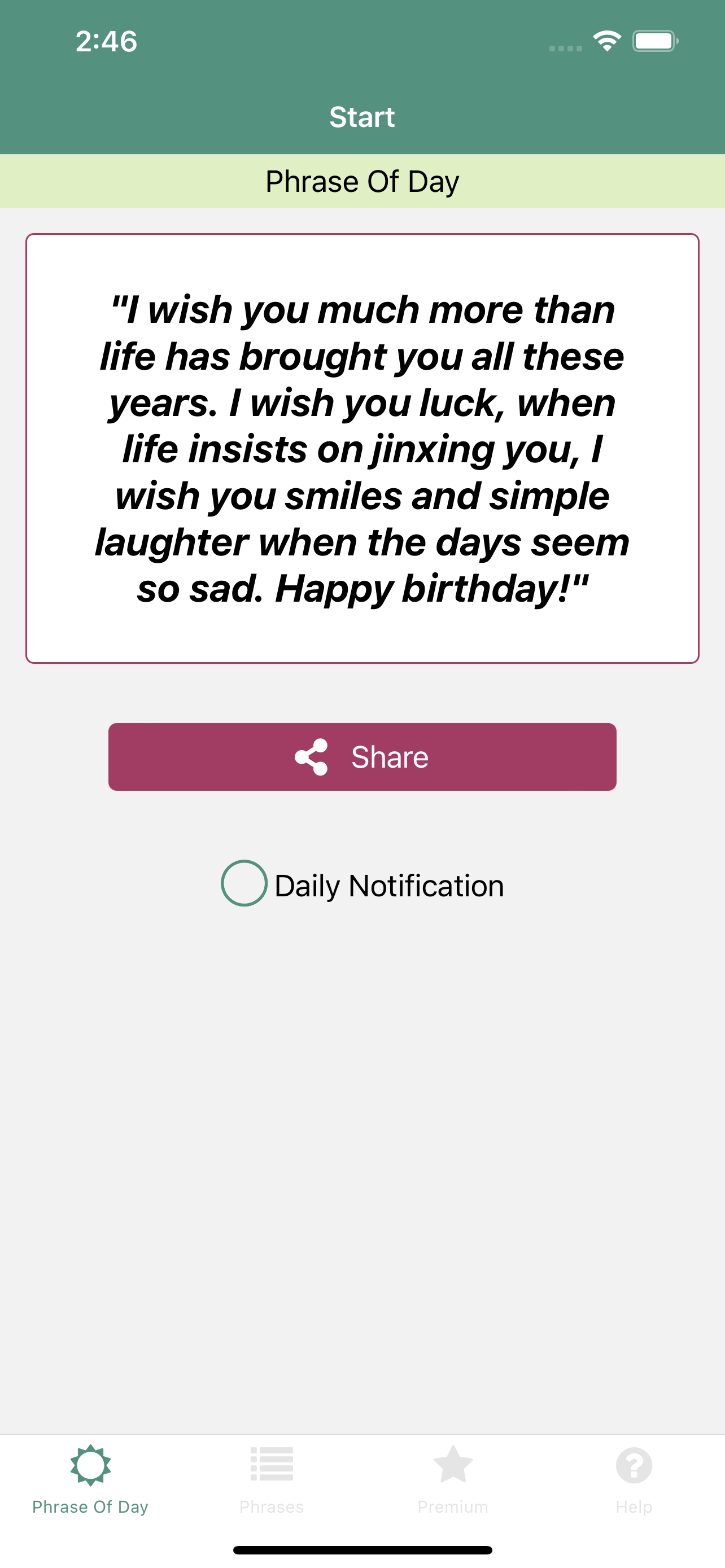 Phrases for Birthdays