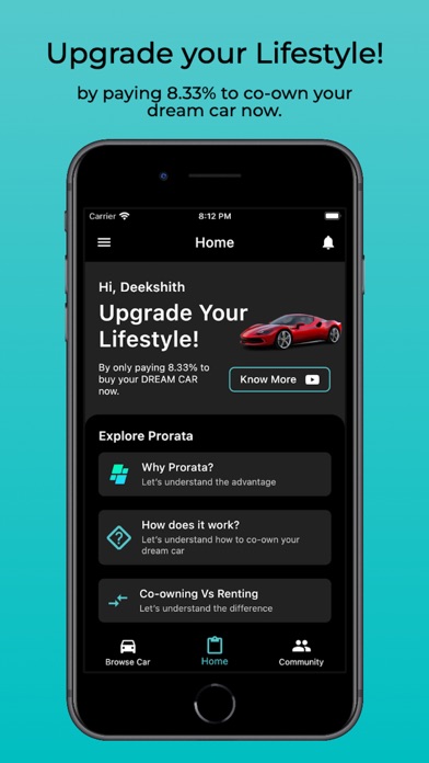 Prorata: Co-Own Your Dream Car Screenshot