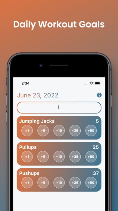Fifty - Daily Fitness Goals Screenshot
