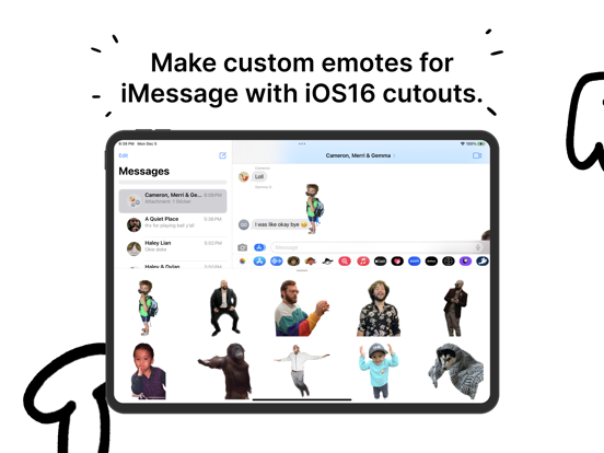 Tracey: Cutouts Sticker Maker iPad screenshot 1 - Photo & Video app
