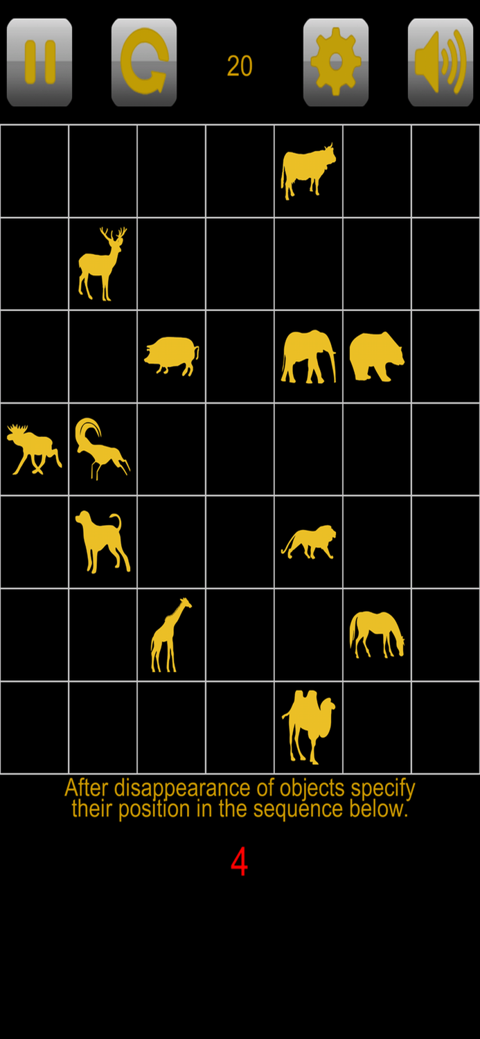 Memory training. Figures