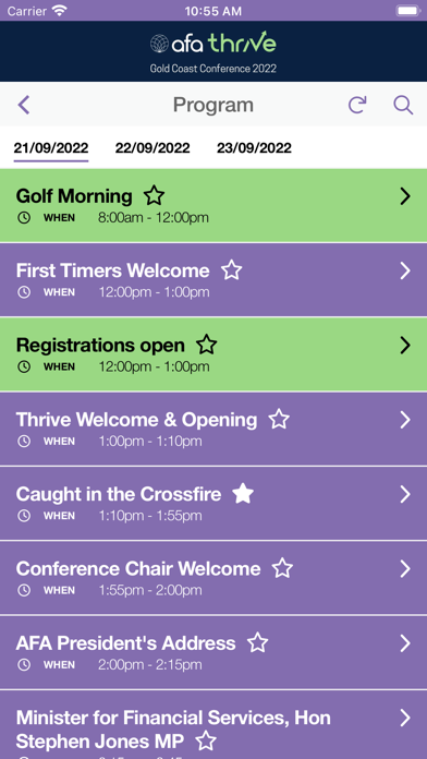 AFA Thrive 2022 Screenshot