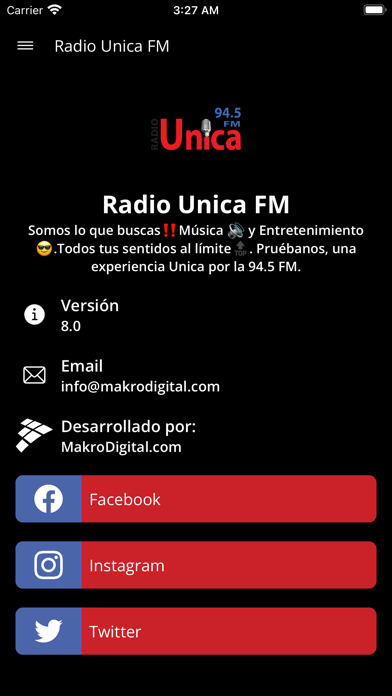 Radio Unica 94.5 Fm Screenshot