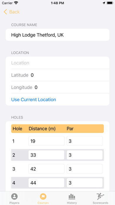 Disc Golf Scorer Screenshot