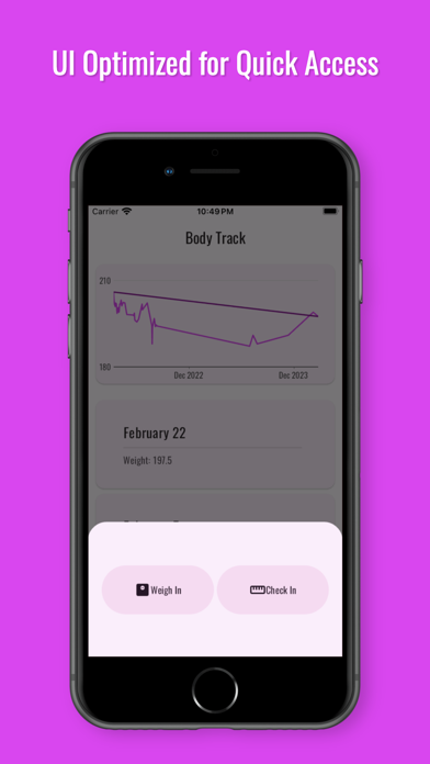 BodyTrack: Fitness Log Screenshot