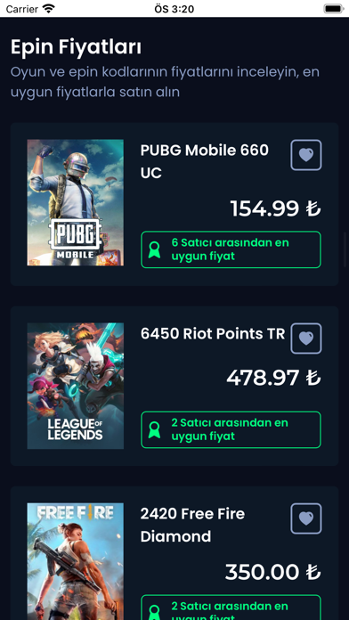 Oyun Fiyatları Screenshot