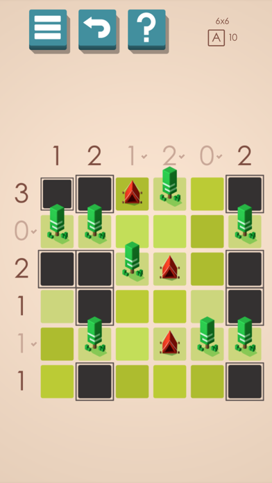 Zelte und Bäume Puzzles