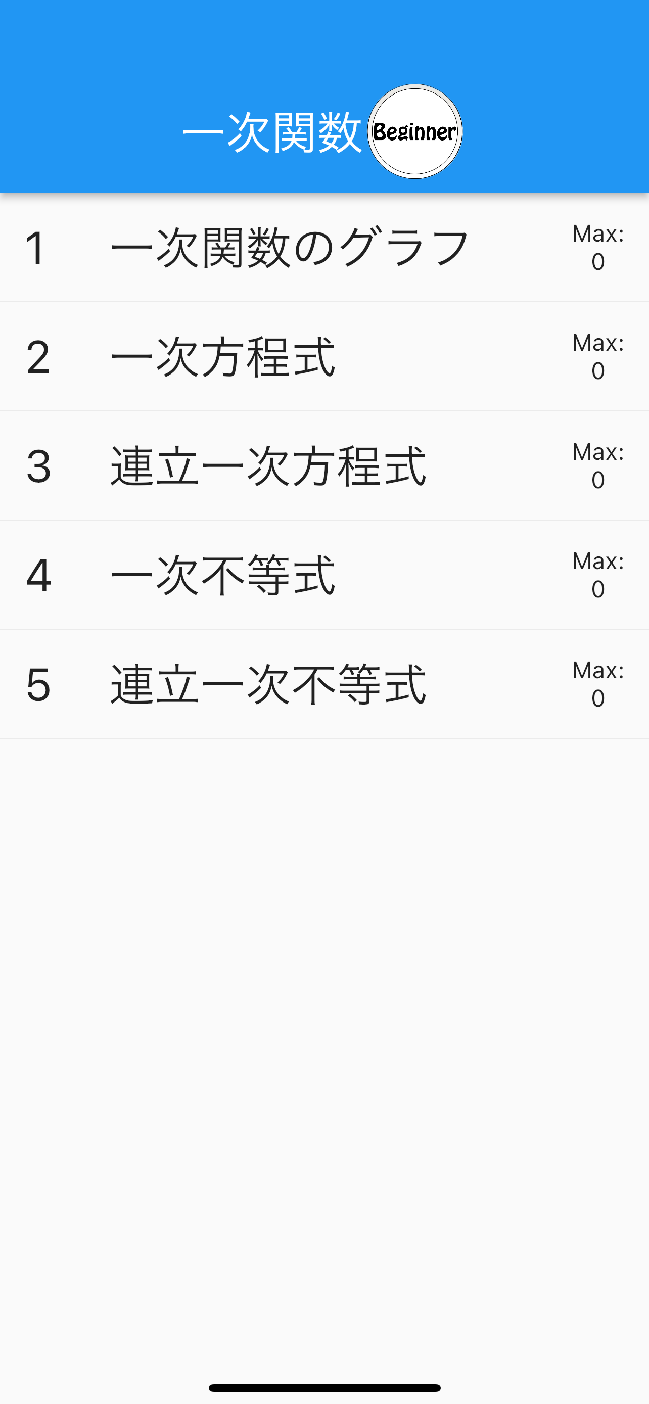 一次関数(数学ドリル)