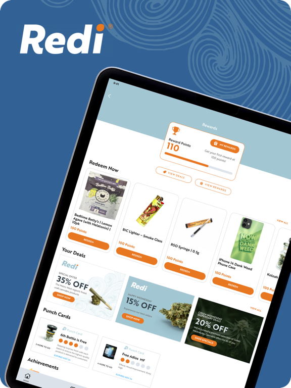 Redi Cannabis iPad screenshot 1 - Shopping app