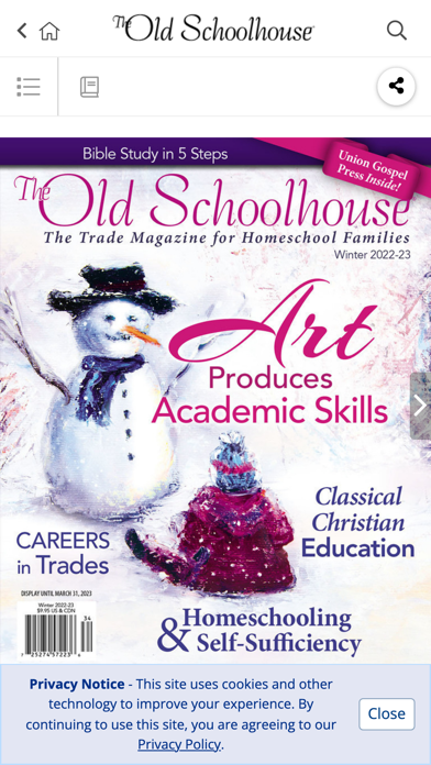 The Old Schoolhouse Magazine Screenshot