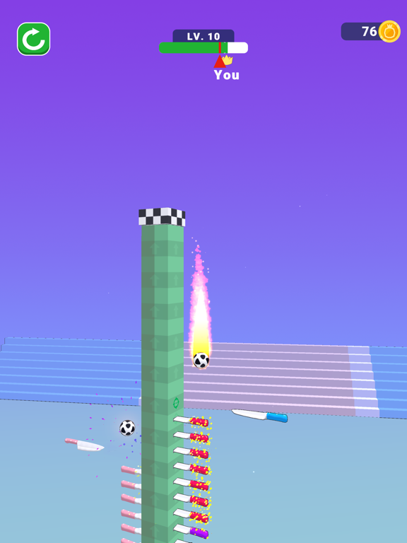Screenshot #3 for Ball Up: Knife Racing