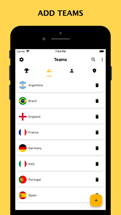 Winner - Tournament Maker App Screenshot