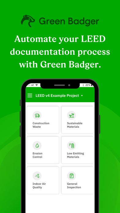 Green Badger LEED Automation Screenshot