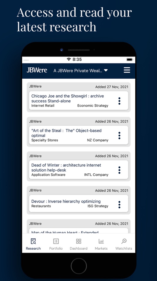 #3. JBWere NZ (iOS) By: JBWere (NZ) PTY LTD