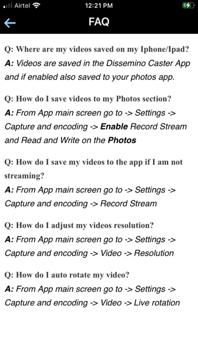 Dissemino Caster iPhone screenshot 4 - Photo & Video app