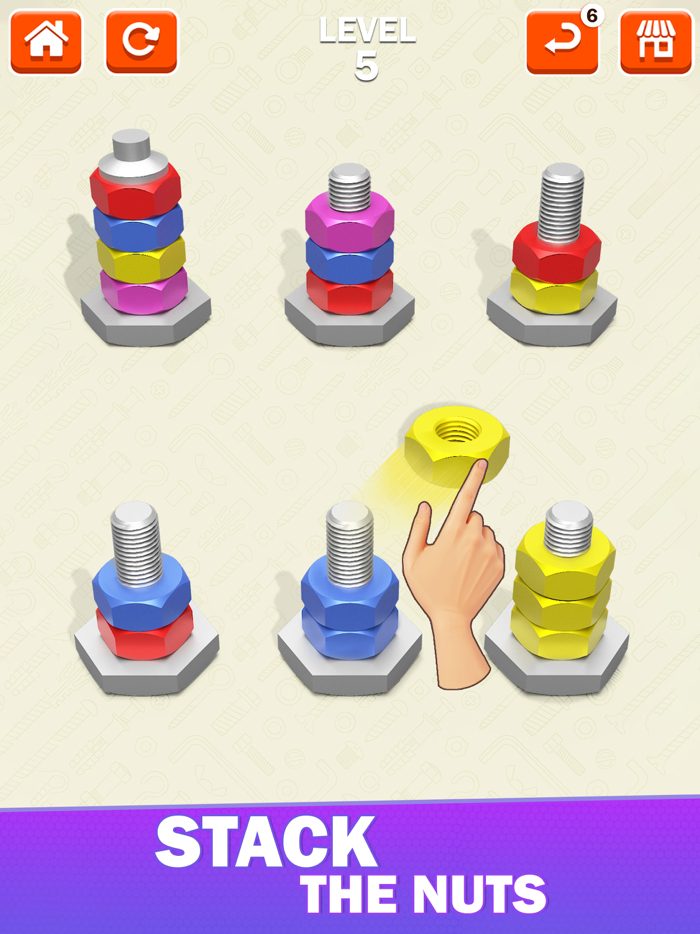 Screw  Nuts Jam Sort Puzzle