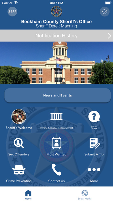 Beckham County Sheriff (OK) Screenshot
