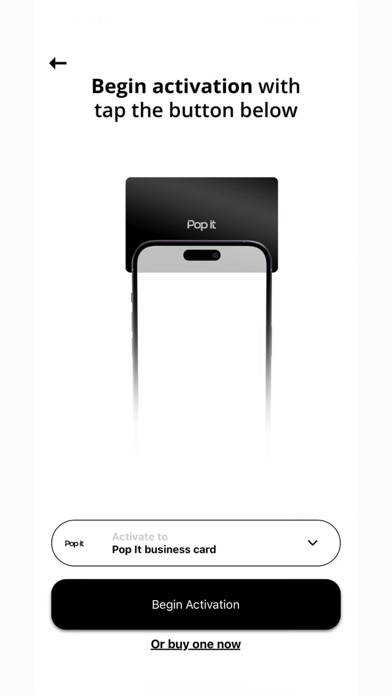 Pop It - E-Business Card Screenshot