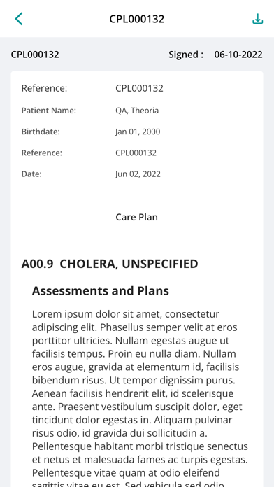 ChartEasy Patient Portal Screenshot