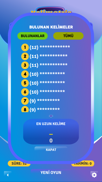 Kelimatris Kelime Bulma Oyunu Screenshot