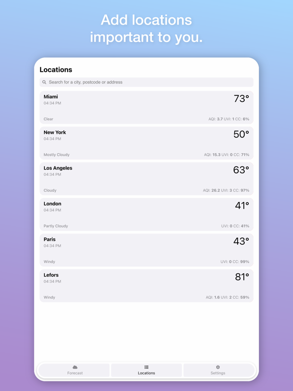 MyWeather° - Clima - Weather iPad screenshot 6 - Weather app