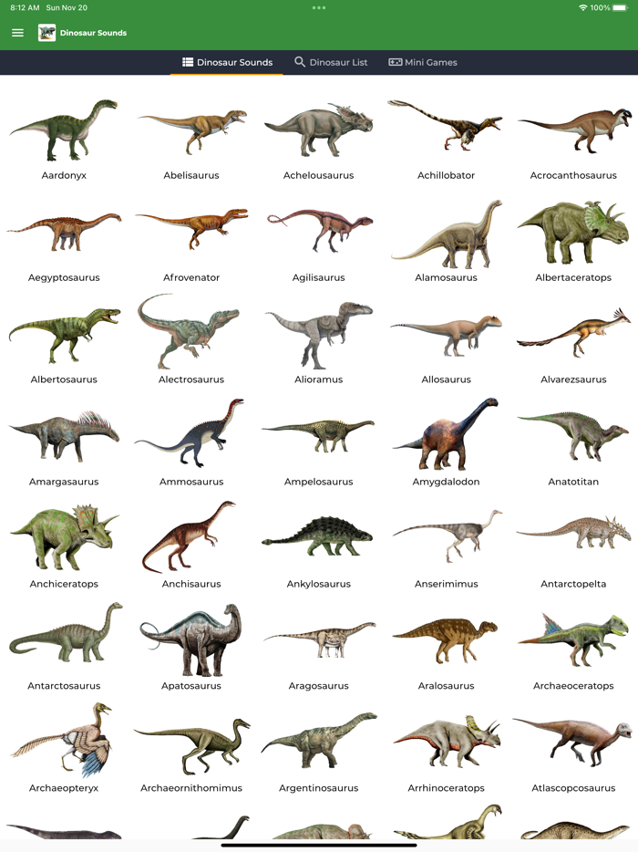 Dinosaur Sounds and Info