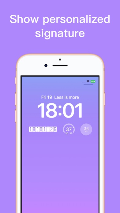 Lock Screen Clock with Seconds Screenshot