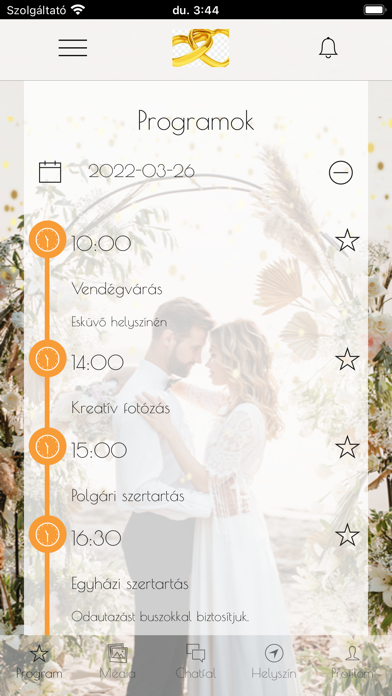 RendezvényApp Screenshot