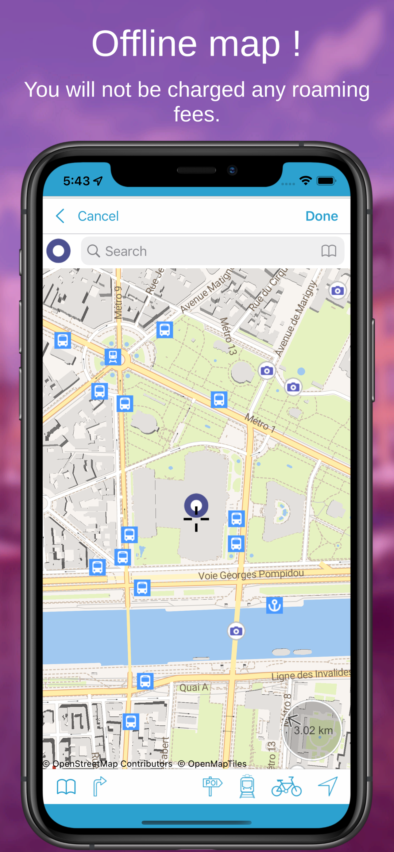 Paris on Foot : Offline Map