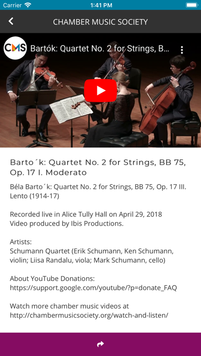 Chamber Music Society Screenshot