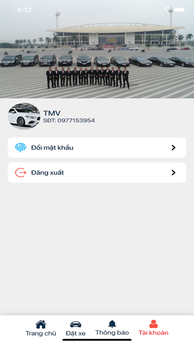 Ứng dụng đặt xe - Luxcars Screenshot