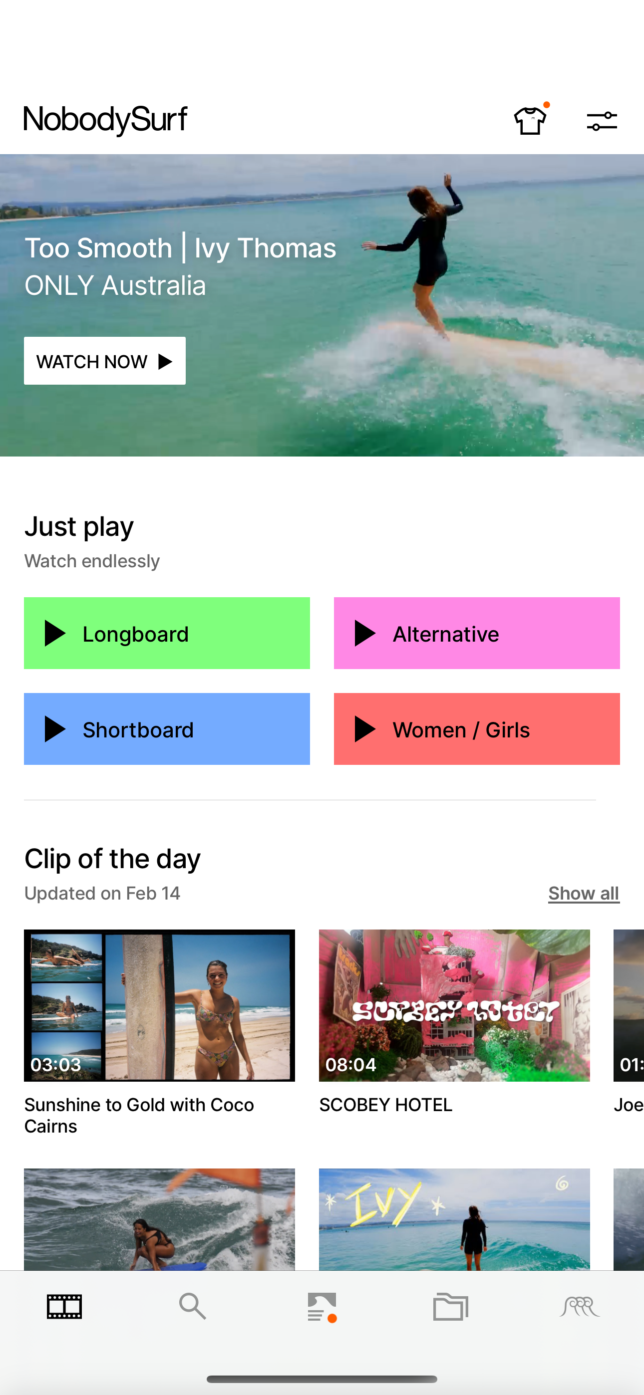 NobodySurf - Surfing Videos