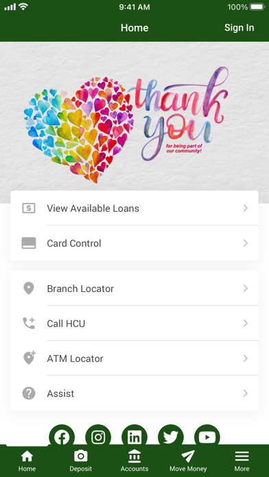 Heartland Credit Union App Screenshot