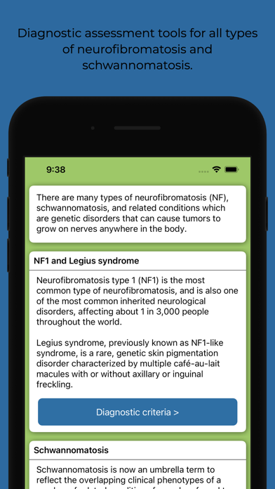 NF + SWN Diagnosis Screenshot