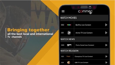 Commec TV - Live Streaming TV Screenshot
