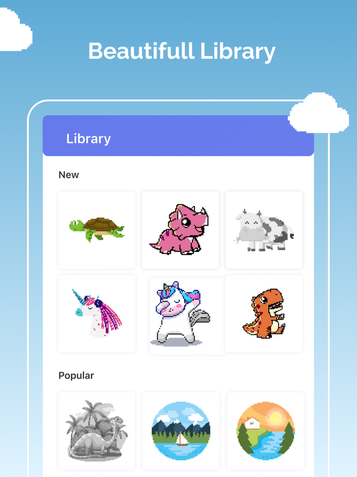 Pixel Art Coloring by numbers