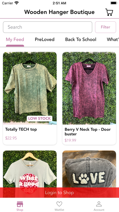 Wooden Hanger Boutique Screenshot