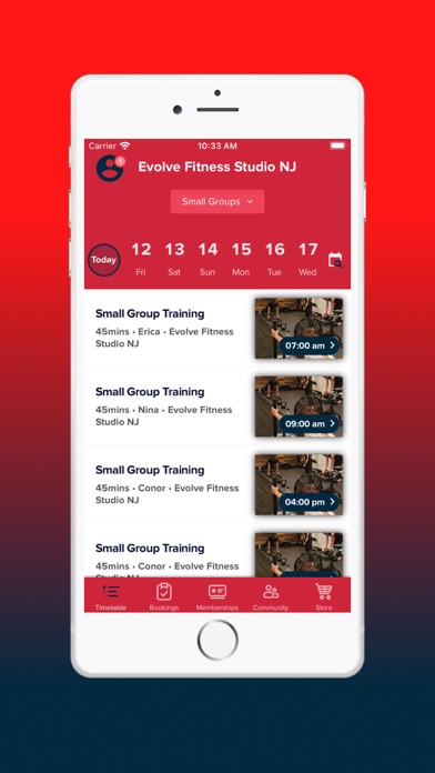Evolve Fitness Studio Screenshot