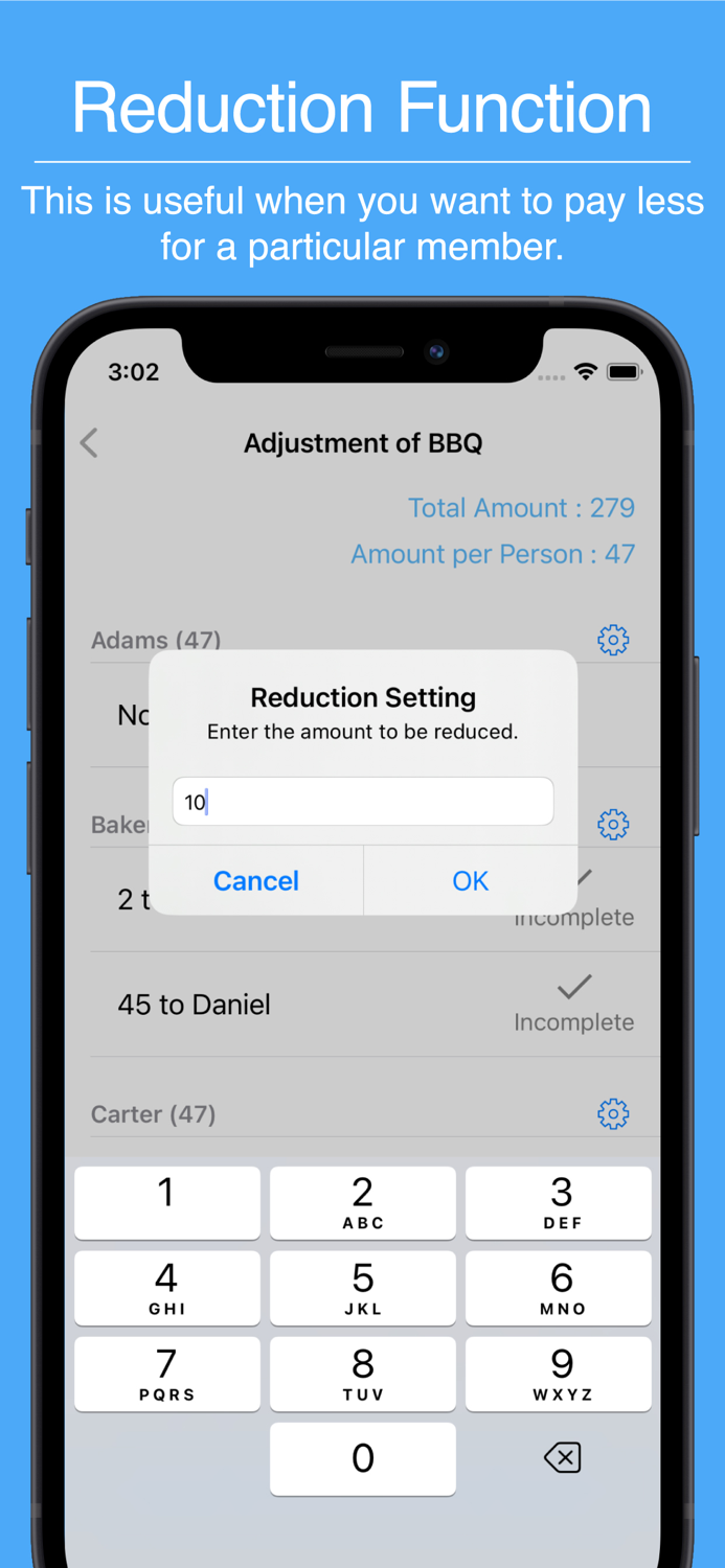 groupay - Adjust Split Bill