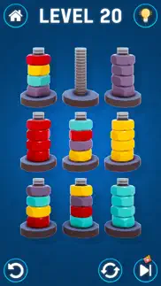 nuts and bolts color sort game iphone screenshot 1