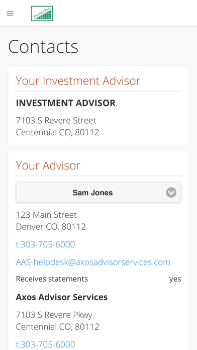 Flexible Plan Investments Screenshot