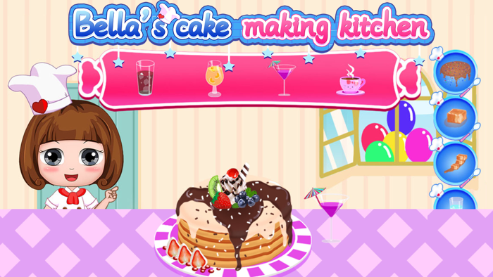 Bellas cake making kitchen
