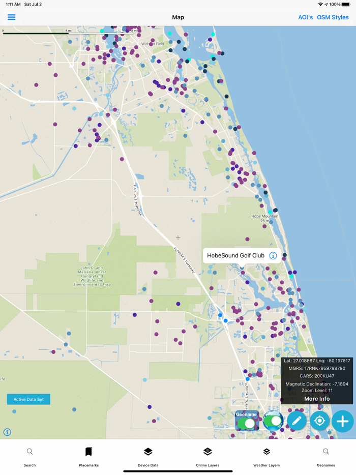 GeoNames Map Explorer